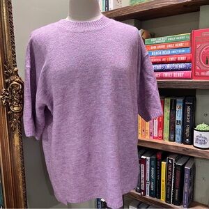 Free People Lavender Crew Neck Sweater